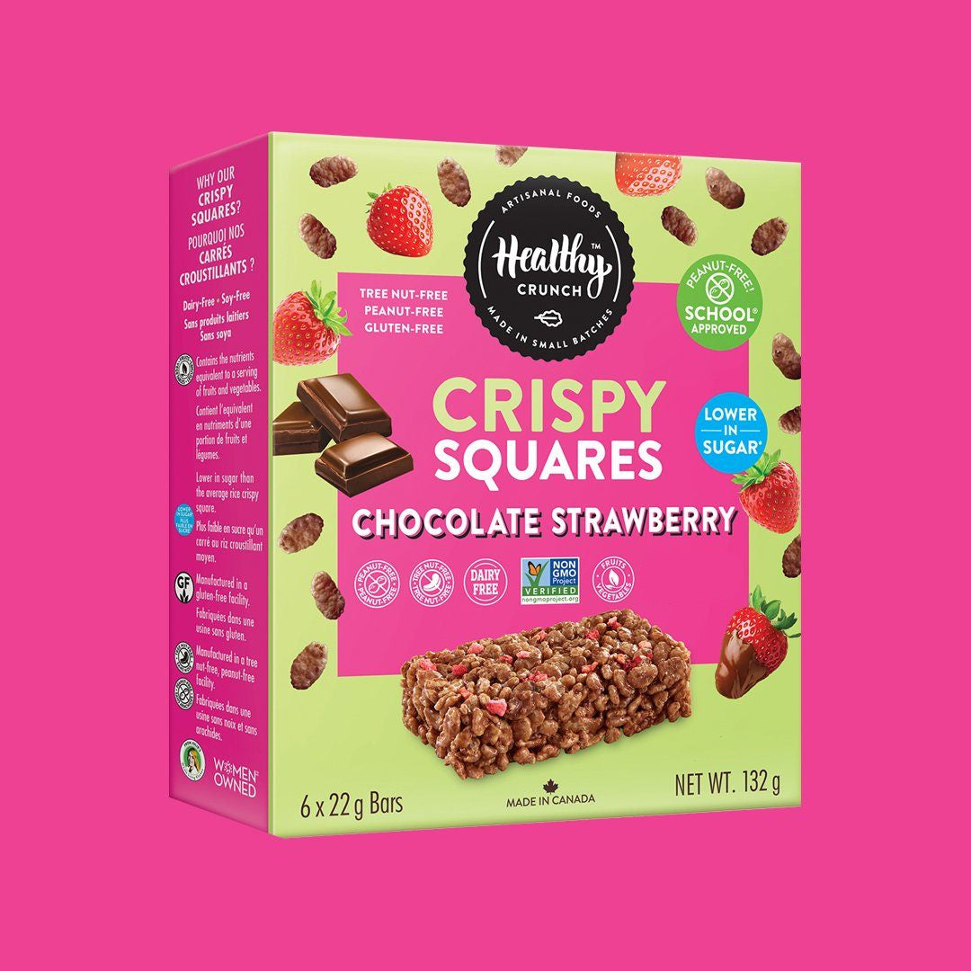 Chocolate Strawberry Crispy Squares