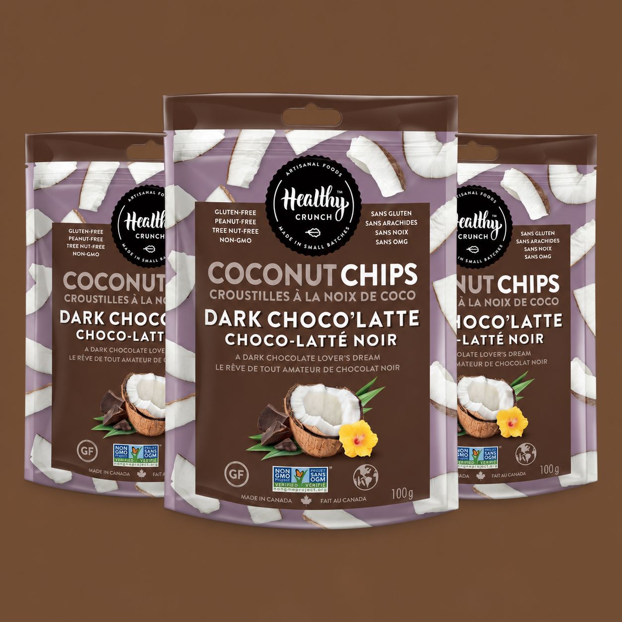 Dark Choco'Latte Coconut Chips