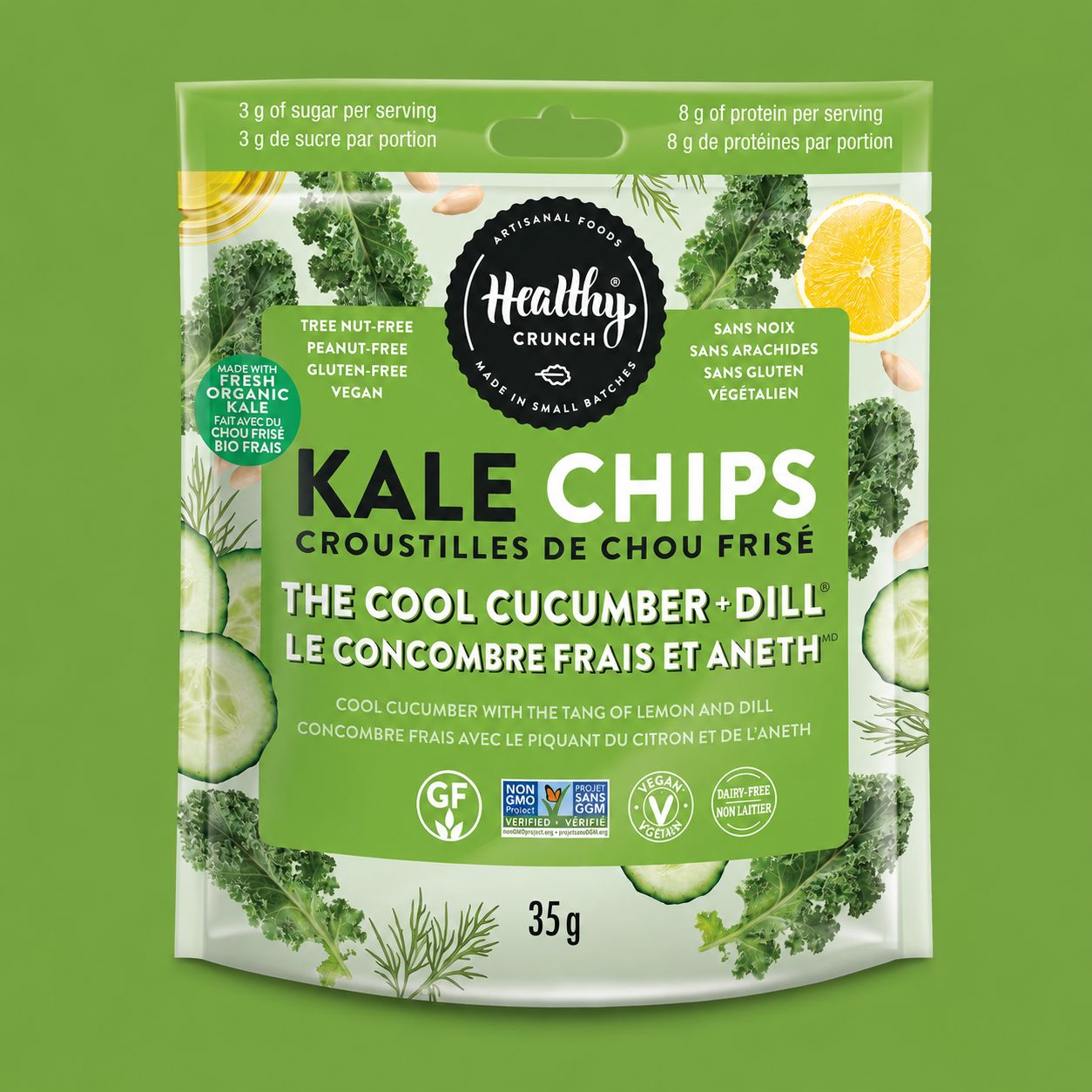 The Cool Cucumber + Dill Kale Chips