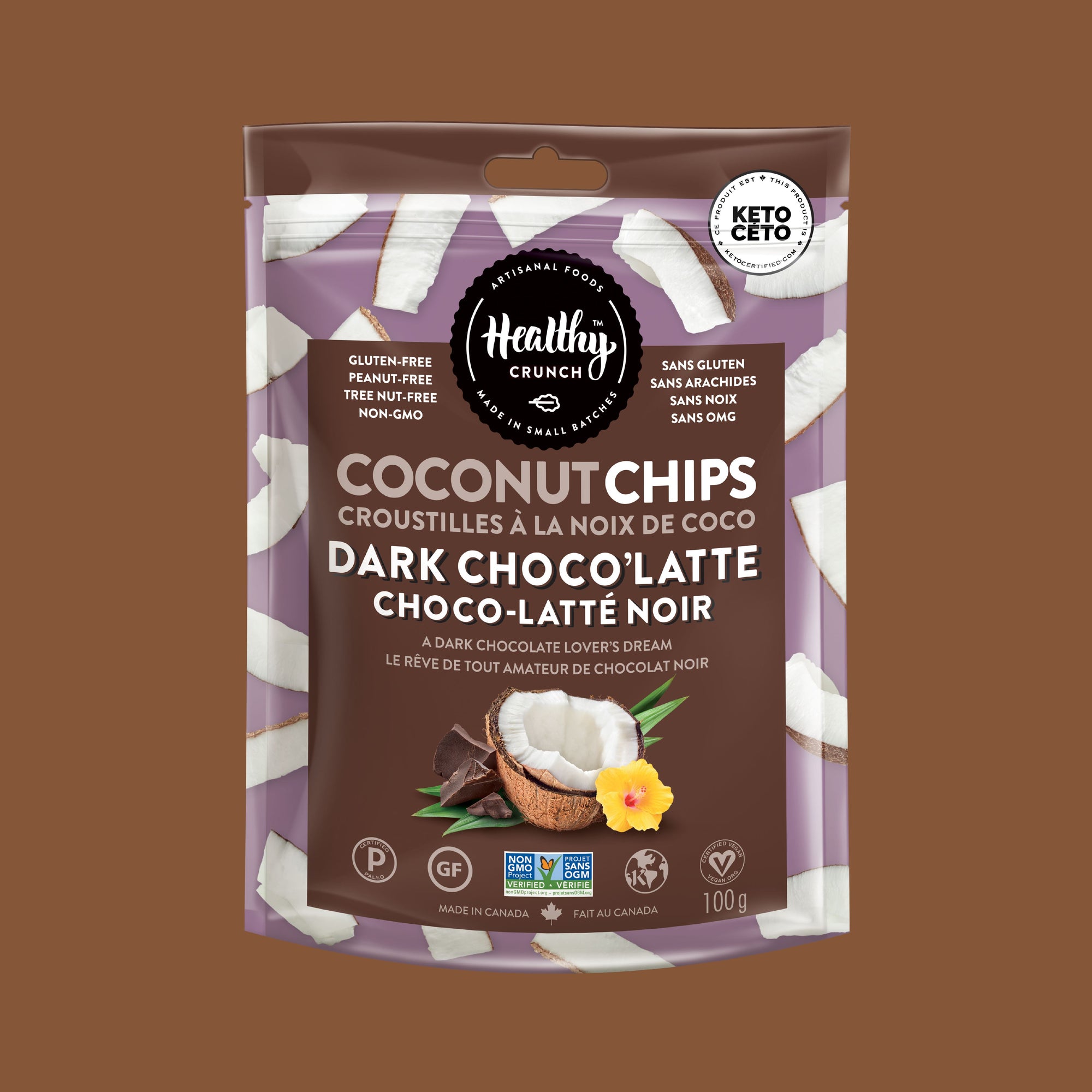 Dark Choco'Latte Coconut Chips